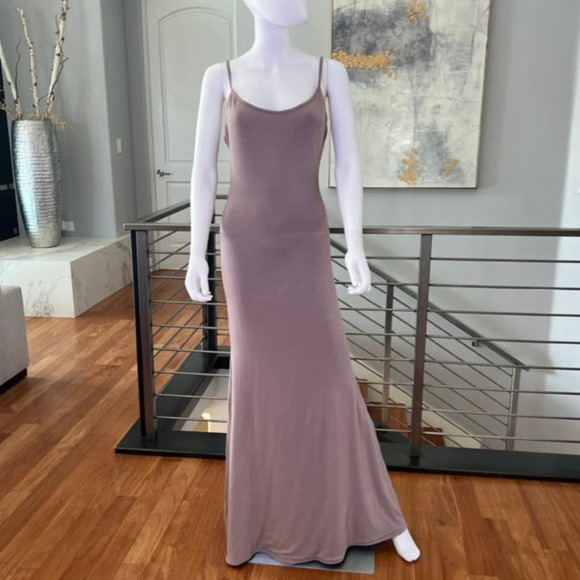 naked wardrobe Dresses & Skirts - Naked Wardrobe the NW Maxi Slip Dress in Expresso